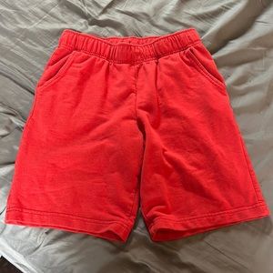 Red large boys cat and jack shorts.